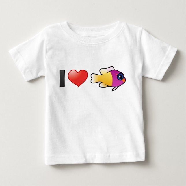 I Liebe Royal Dottyback Baby T-shirt (Vorderseite)
