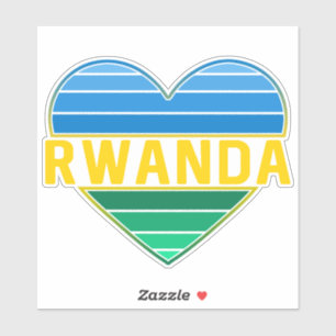 I Liebe Ruanda, ruandisches ruandisches Herz Aufkleber