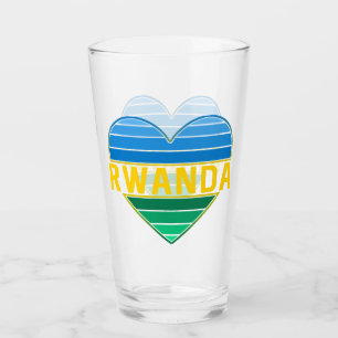 I Liebe Ruanda, ruandisches ruandisches Herz Glas