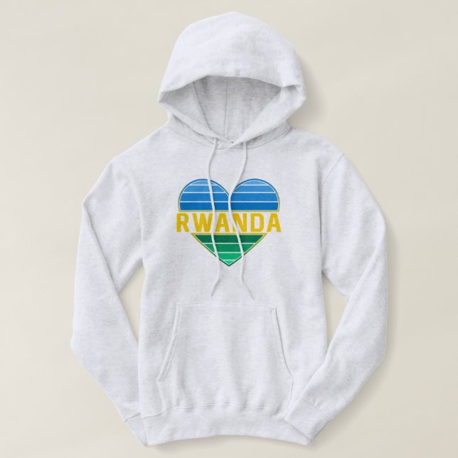 I Liebe Ruanda, ruandisches ruandisches Herz Hoodie (Design vorne)