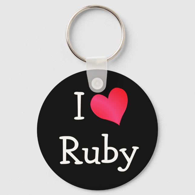 I Liebe Ruby Schlüsselanhänger (Vorderseite)