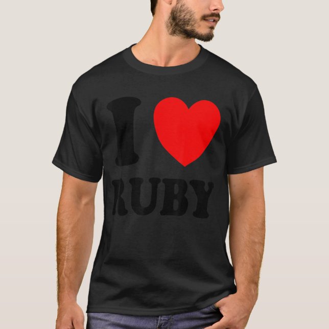I Liebe Ruby T-Shirt (Vorderseite)