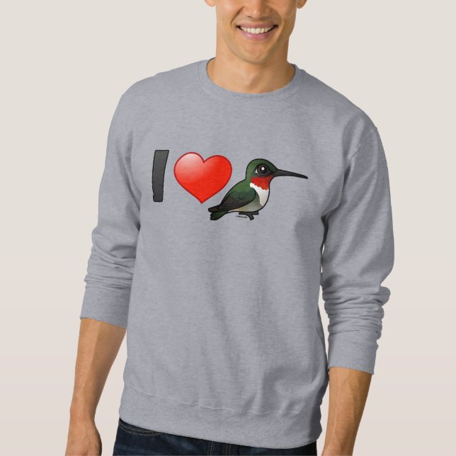 I Liebe Ruby-throats Sweatshirt (Vorderseite)