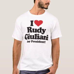 I Liebe Rudolph Giuliani für Präsidenten T-Shirt