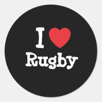 I Liebe Rugby-Brust personalisiert