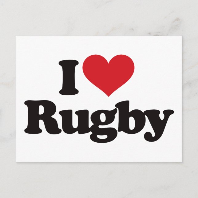 I Liebe Rugby Postkarte (Vorderseite)