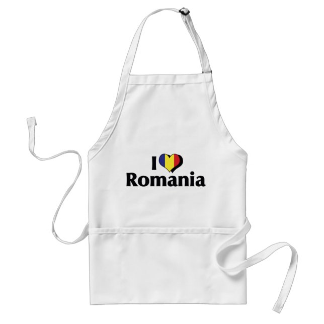 I Liebe Rumänien - Flagge Schürze (Vorne)