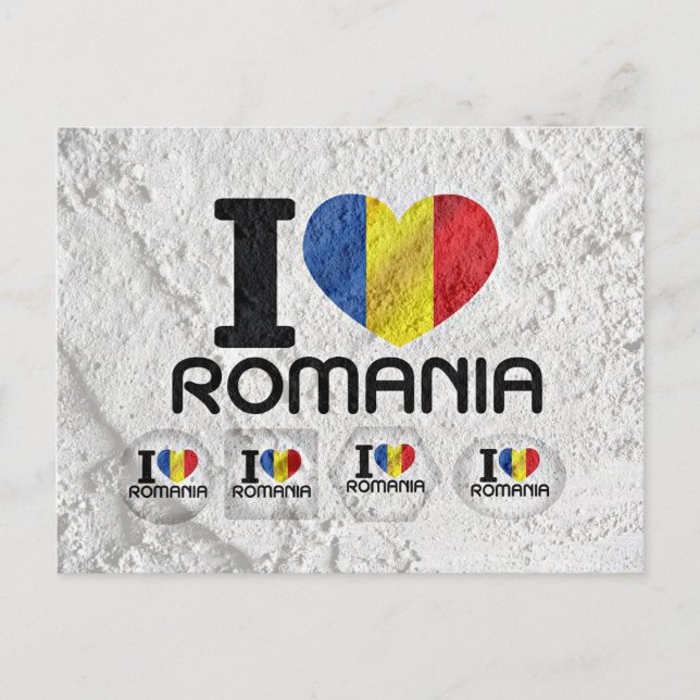 I Liebe Rumänien Postkarte (Vorderseite)