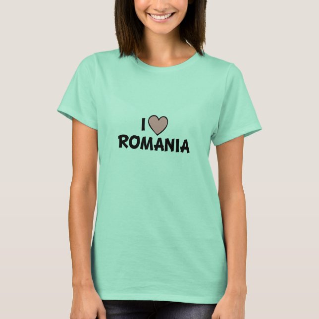 I Liebe Rumänien T-Shirt (Vorderseite)