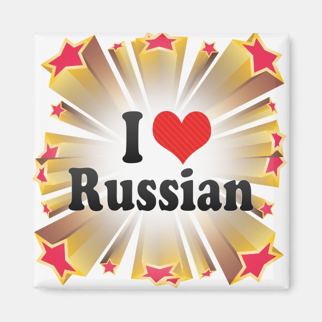 I Liebe Russisch Magnet (Vorne)