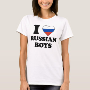 I Liebe Russische Jungen T-Shirt