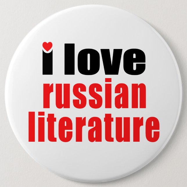 I Liebe-russische Literatur Button (Vorderseite)