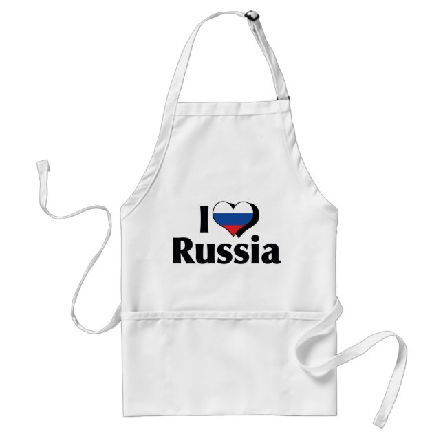 I Liebe Russland Flagge Schürze (Vorne)