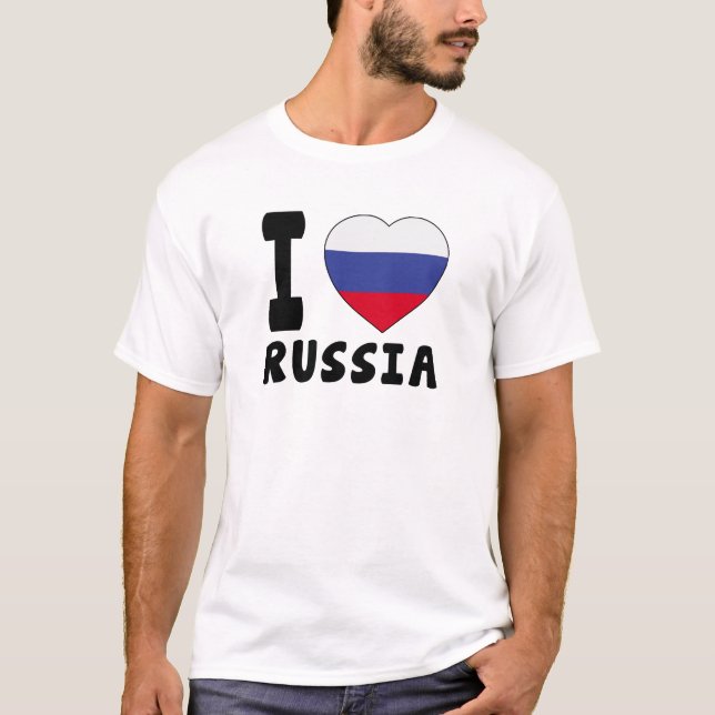 I Liebe Russland T-Shirt (Vorderseite)