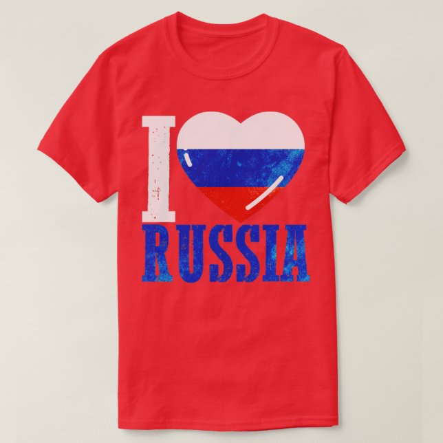 I Liebe Russland T-Shirt (Design vorne)
