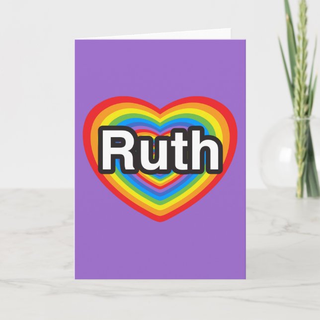 I Liebe Ruth. Liebe I Sie Ruth. Herz Karte (Vorderseite)