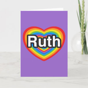 I Liebe Ruth. Liebe I Sie Ruth. Herz Karte