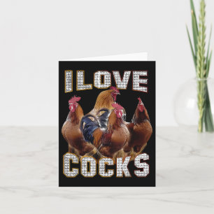 I Liebe S Funny Roosters Meme Chicken Liebhaber Karte