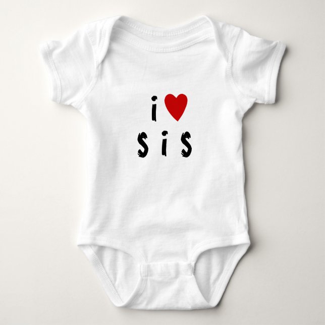 I LIEBE S I | SIS-SISTER Baby B Strampler (Vorderseite)
