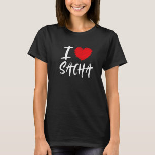 I Liebe Sacha Husband Son Boyfriend Vater Grandson T-Shirt