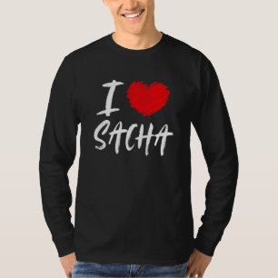 I Liebe Sacha Husband Son Boyfriend Vater Grandson T-Shirt