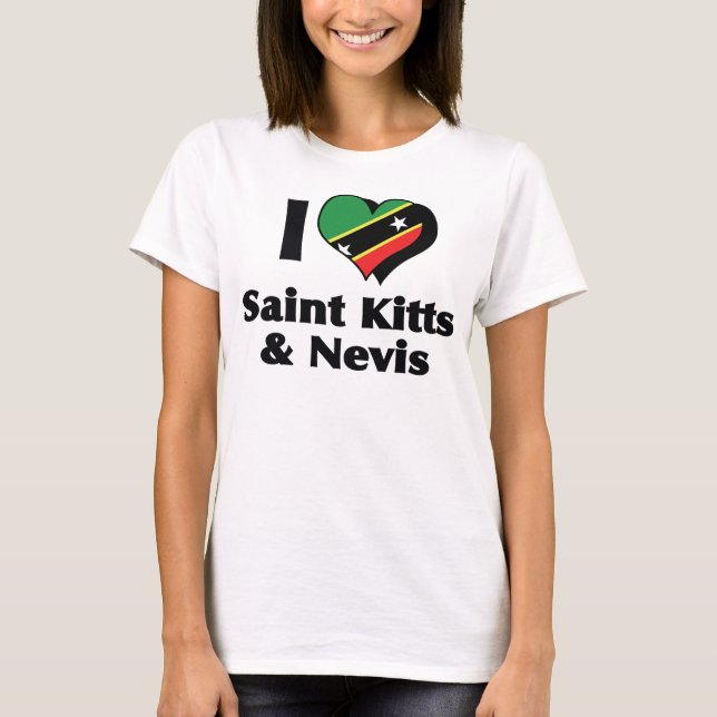 I Liebe Saint Kitts & Nevis Flag Shirt (Vorderseite)
