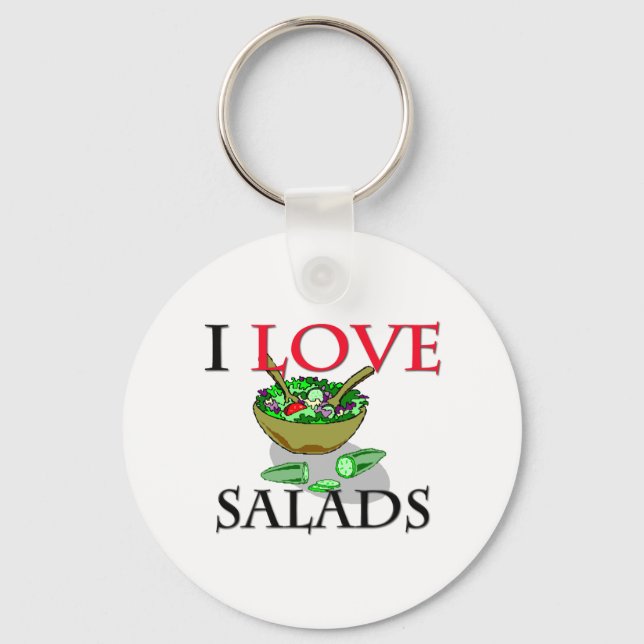 I Liebe Salads Schlüsselanhänger (Vorderseite)