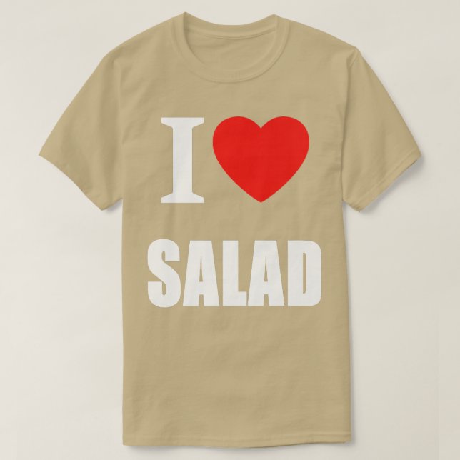 I Liebe Salat für Veganer Vegetarier gesund Slimmi T-Shirt (Design vorne)