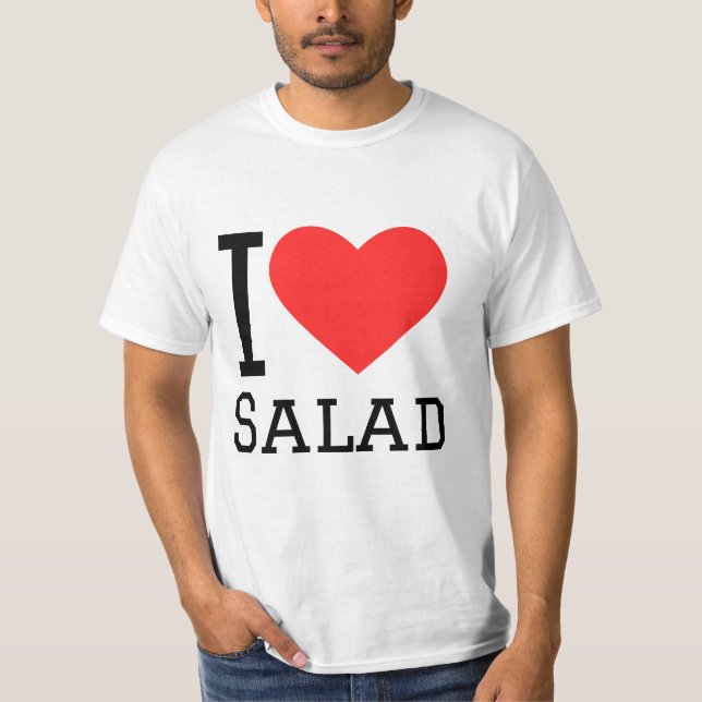 I Liebe Salat T-Shirt (Vorderseite)