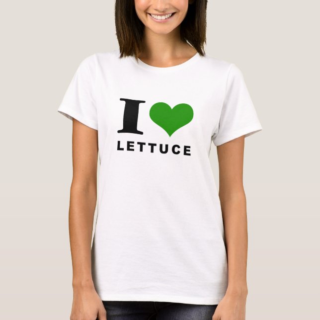 I Liebe Salat T-Shirt (Vorderseite)
