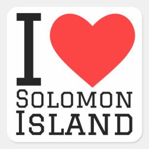 I Liebe Salomon Quadratischer Aufkleber