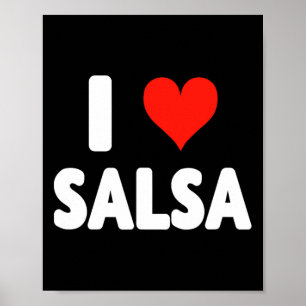 I Liebe Salsa Heart Dance Dance Studio Mex Poster