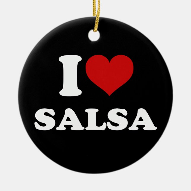 I Liebe Salsa Keramik Ornament (Vorne)
