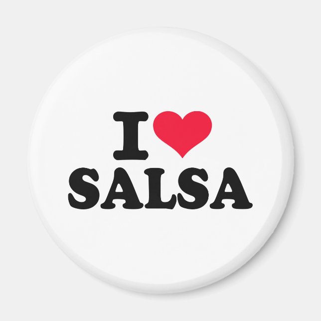 I Liebe salsa Magnet (Vorne)