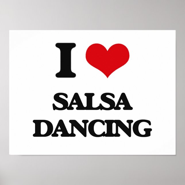 I Liebe Salsa Tancing Poster (Vorne)