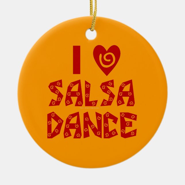 I Liebe Salsa Tanz Custom Dance Lover Keramikornament (Vorne)