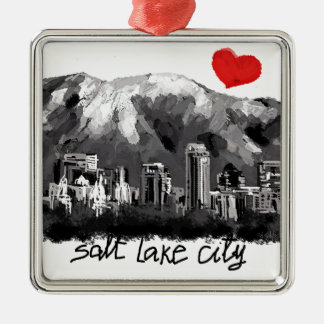 I Liebe Salt Lake City Ornament Aus Metall