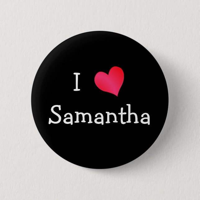 I Liebe Samantha Button (Vorderseite)