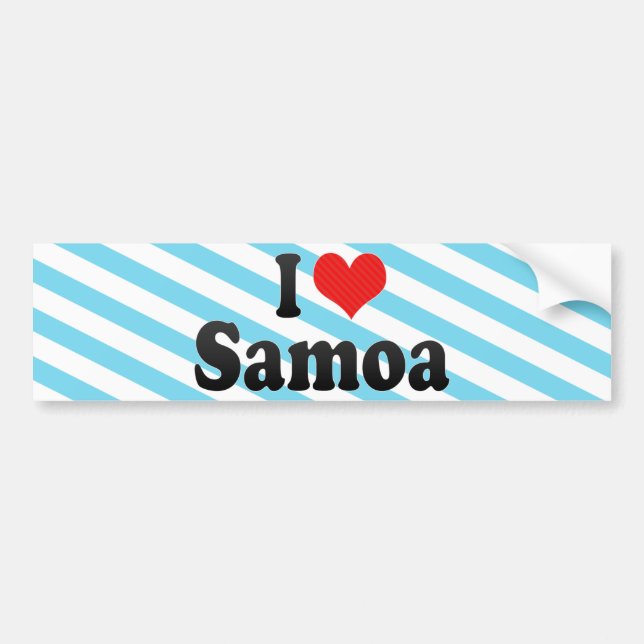 I Liebe Samoa-Inseln Autoaufkleber (Vorne)