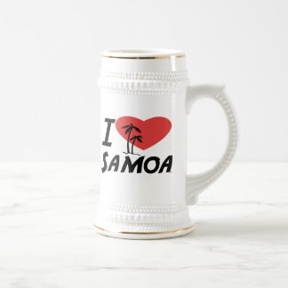 I Liebe Samoa-Inseln Bierglas