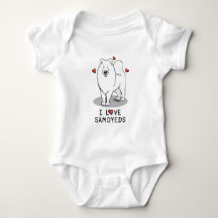 I Liebe Samoyeds - Niedlicher Hund Baby Strampler