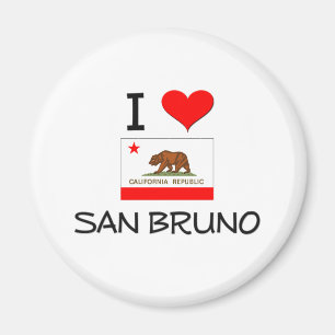 I Liebe San BRUNO Kalifornien Magnet