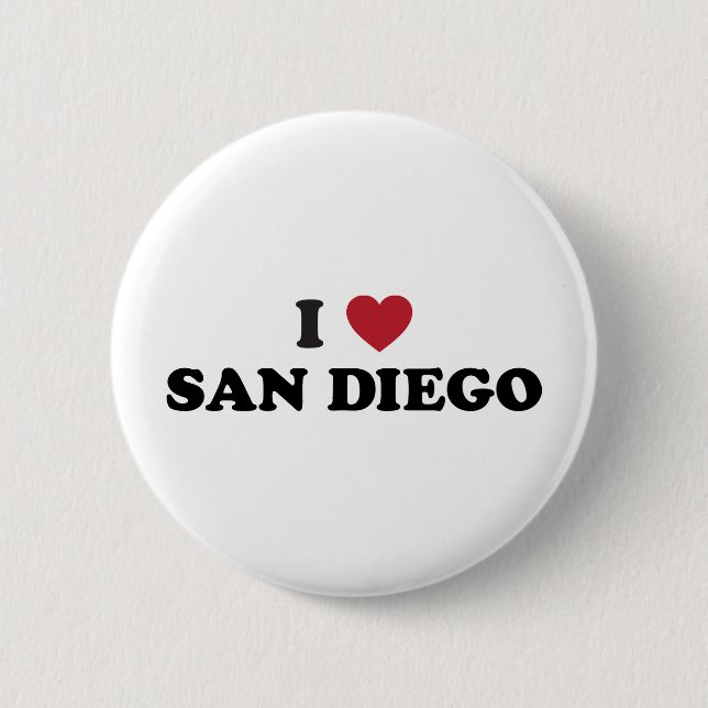 I Liebe San Diego Kalifornien Button (Vorderseite)