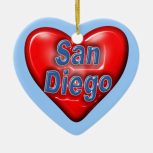 I Liebe San Diego Keramikornament
