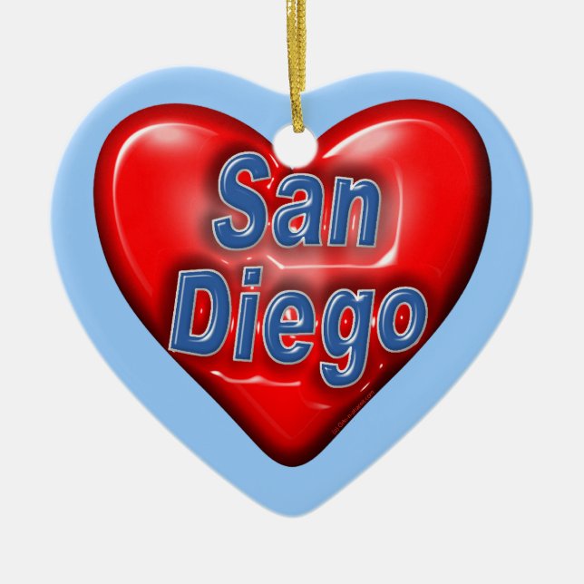I Liebe San Diego Keramikornament (Vorne)