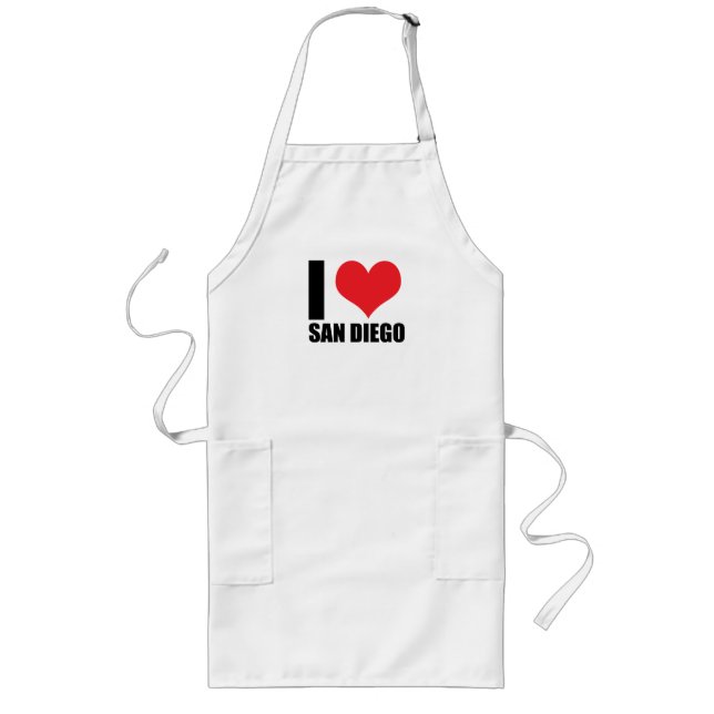 I Liebe San Diego Lange Schürze (Vorne)