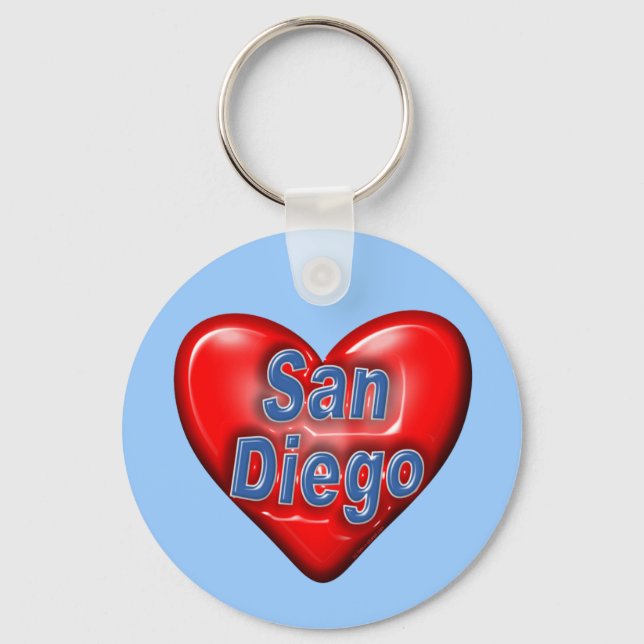 I Liebe San Diego Schlüsselanhänger (Vorderseite)