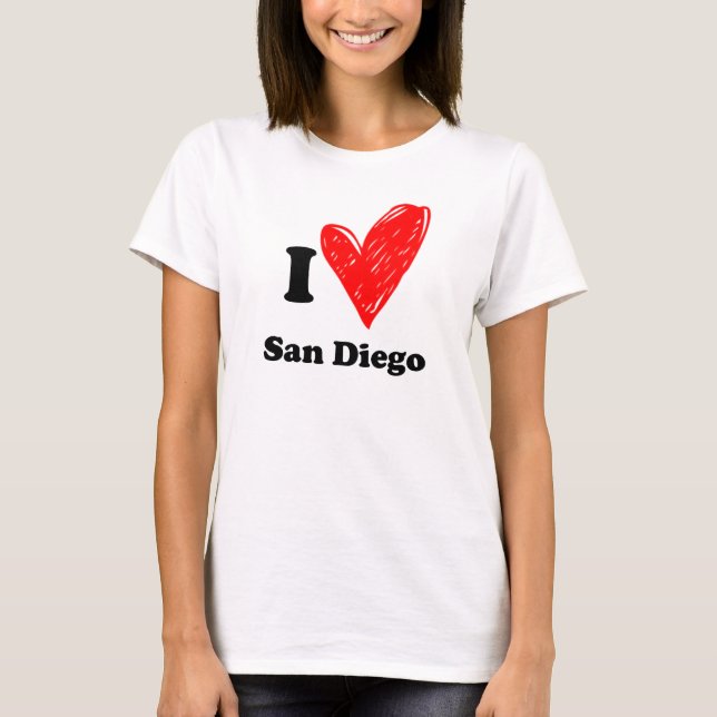 I Liebe San Diego T-Shirt (Vorderseite)