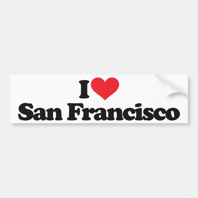 I Liebe San Francisco Autoaufkleber (Vorne)