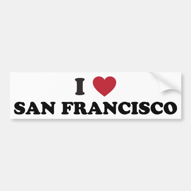 I Liebe San Francisco Autoaufkleber (Vorne)